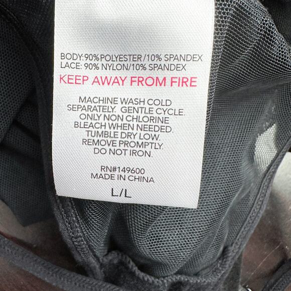 Flora by Flora Nikrooz Black 2-Piece Babydoll & Short Lingerie Set NWT Size L - Picture 13 of 13